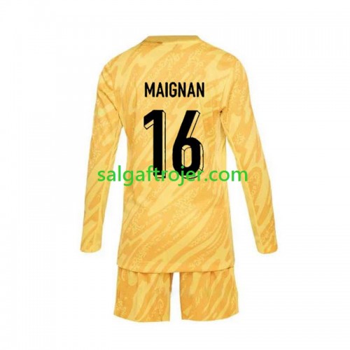 Frankrig Mike Maignan 16 Fodboldtrøjer Målmand Børn Hjemmebanesæt EM 2024 Langærmet Frankrig Mike Maignan 16 Fodboldtrøjer Målmand Børn Hjemmebanesæt EM 2024 Langærmet